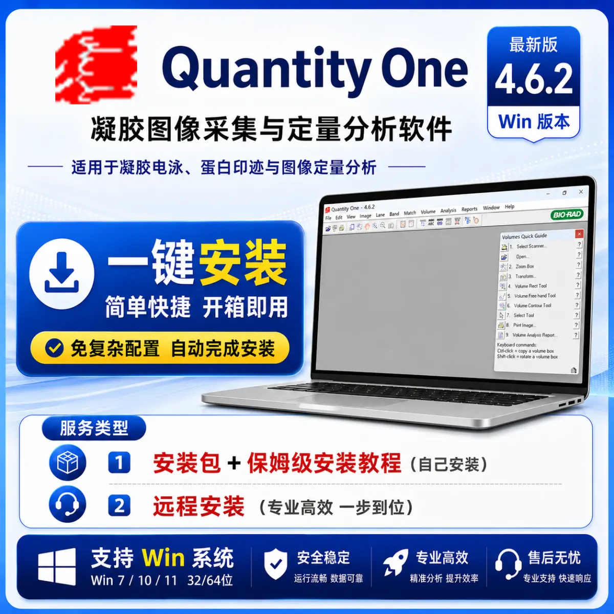 QuantityOne 4.6.2 凝胶图像采集与定量分析