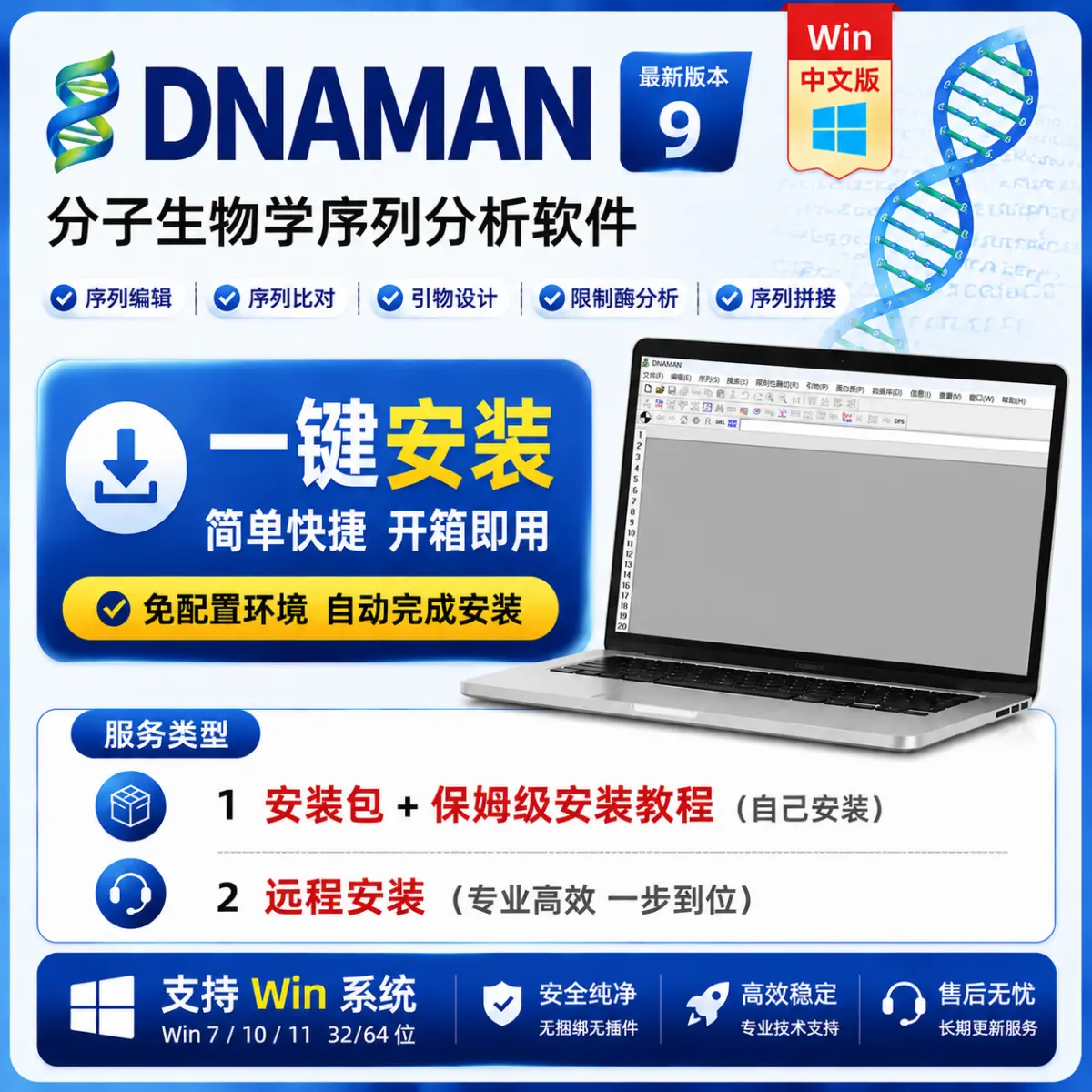 DNAMAN 分析生物学序列分析