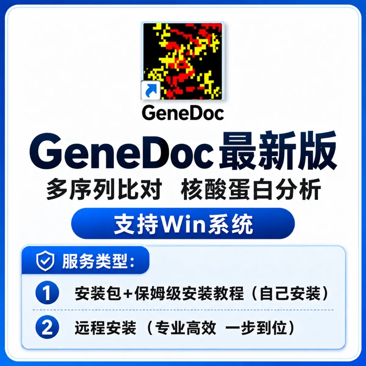 GeneDoc 最新版 多序列比对 核酸蛋白分析